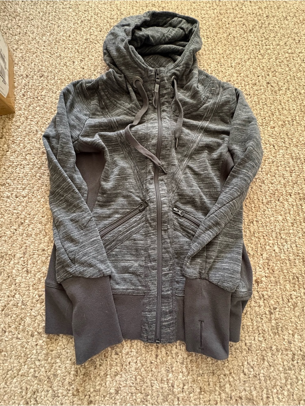 MPG Women's Dark Heather Gray Zip Hoodie Bomber